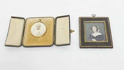 Lot 571 - 19th Century English School/Portrait miniature...