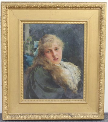 Lot 612 - Leo Malempre/Three Portraits of Ladies/oil on...