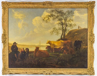 Lot 652 - Manner of Albert Cuyp/Cowherd and Children...