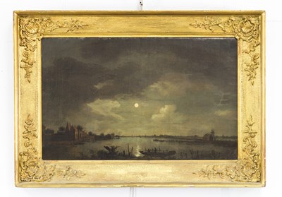 Lot 654 - Aert van der Neer (Dutch c.1604-1677)/Canal at...