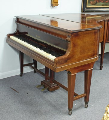 Lot 732 - A Vichard seven octave baby grand piano in a...