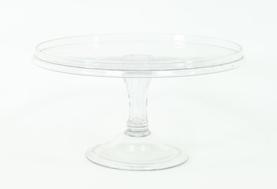 Lot 746 - An 18th Century pedestal-stemmed glass tazza,...