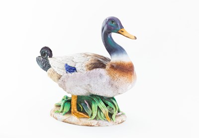 Lot 764 - A Meissen model of a drake, circa 1870,...