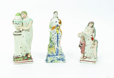 Lot 787 - Three English pearlware figures, Plenty, a...