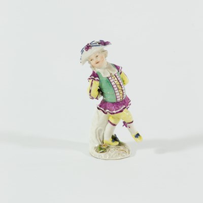 Lot 792 - A Meissen figure of a dancer, 18th Century,...