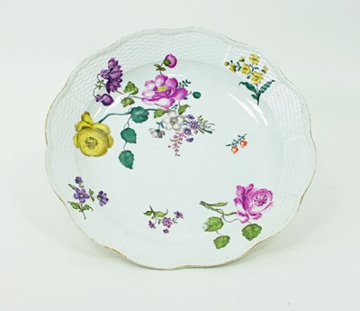 Lot 795 - A Meissen circular serving dish, circa 1750,...