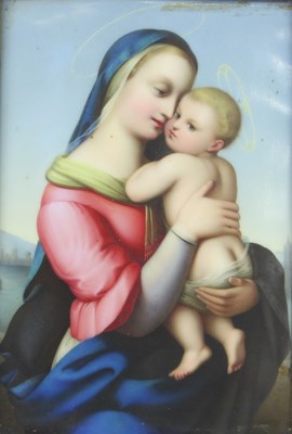 Lot 796 - A Continental 19th Century porcelain plaque...