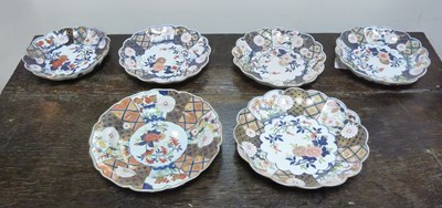 Lot 825 - Five Chelsea scalloped dishes, circa 1752-58...