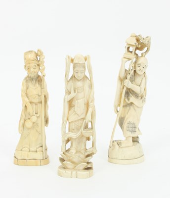 Lot 884 - A Japanese ivory okimono, Meiji period,...