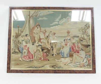 Lot 936 - A large needlework picture of Neapolitan...