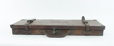 Lot 952 - A leather shotgun case, labelled for William...