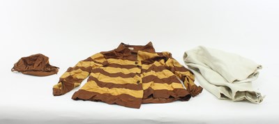 Lot 958 - A set of racing colours of chocolate and gold...