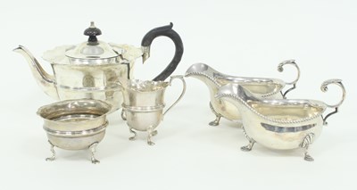 Lot 1029 - A bachelor's three-piece tea set, Birmingham...