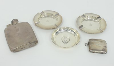 Lot 1039 - A silver hip flask, James Dixon & Sons,...