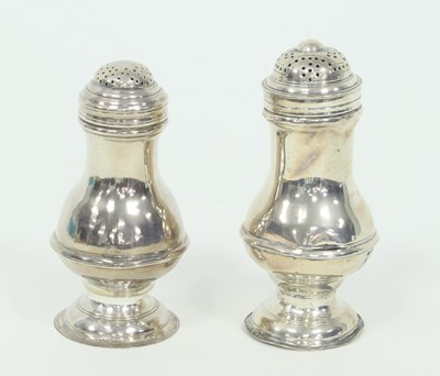 Lot 1040 - A George II silver pepper pot, London 1756,...