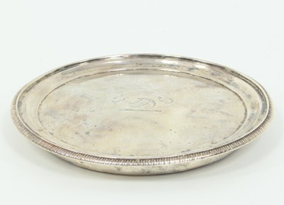 Lot 1044 - A George III silver coaster, maker's mark...