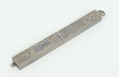 Lot 1045 - A George III silver sealing wax box, William...