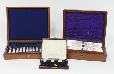 Lot 1051 - A set of six silver coffee spoons, D&B,...