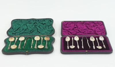 Lot 1070 - A set of six apostle teaspoons and the...