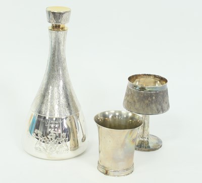 Lot 1073 - A silver decanter, C J Vander, London 1976,...