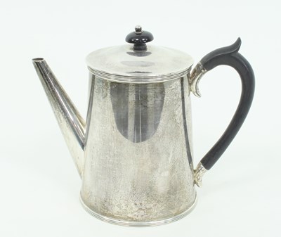 Lot 1088 - A silver coffee pot, C B London (date letter...