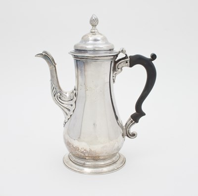 Lot 1105 - A George III silver coffee pot, maker's mark...