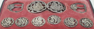 Lot 1134 - A silver buckle, Levi & Salaman, Birmingham...