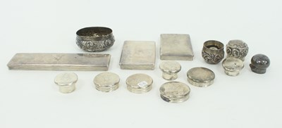 Lot 1136 - Ten silver mounts for a dressing case, London...