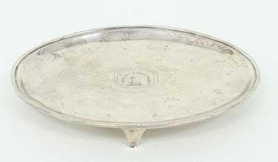 Lot 1138 - A George III silver teapot stand, maker's mark...