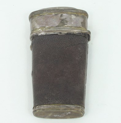 Lot 1148 - A Georgian shagreen cased necessaire,...