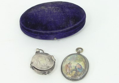 Lot 1151 - A 19th Century Continental gilt metal locket,...