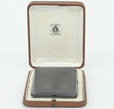 Lot 1153 - An Italian gem set cigarette case with later...