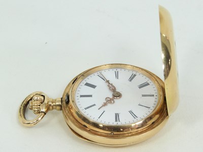 Lot 1228 - A lady's 14ct gold fob watch, Swiss, the...