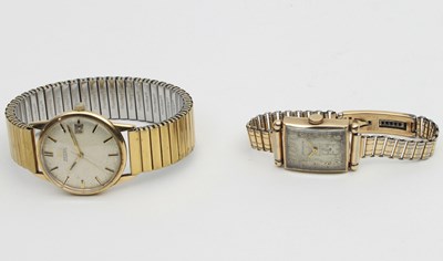 Lot 1242 - A gentleman's gold wristwatch, by Omega...