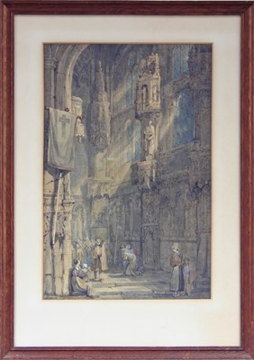 Lot 55 - Manner of Samuel Prout/Interior of a...