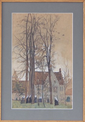 Lot 62 - Lettice McMun/Continental Nunnery/watercolour,...