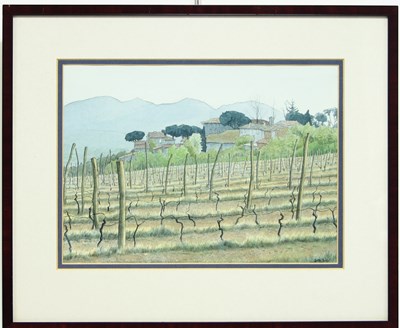 Lot 120 - D.M.O/Tuscan Vineyard in Spring/dated...