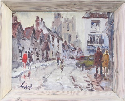 Lot 182 - Stanley Cooke [ARR]/Chepstow Street Scene/oil...