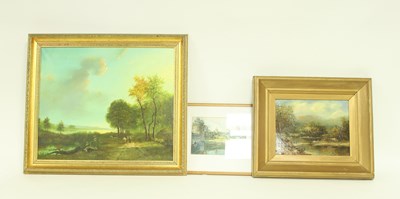 Lot 184 - J R Samson/Travellers on a Country Road/oil on...