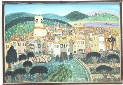 Lot 197 - Francois Fabre/Coastal Townscape/dated...