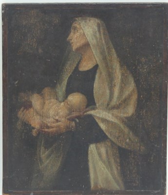 Lot 205 - 17th Century School/Madonna and Child/oil on...