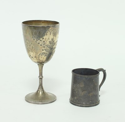 Lot 241 - A silver Christening mug, Birmingham 1923 and...