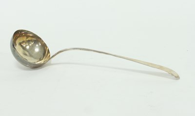 Lot 249 - A George III old English pattern silver ladle,...