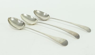 Lot 250 - A George III silver basting spoon, William...