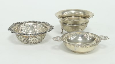 Lot 263 - A two-handled silver bonbon dish, Birmingham...