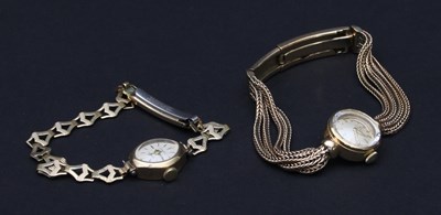 Lot 298 - A lady's 9ct gold Omega wristwatch with...