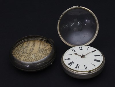 Lot 309 - A 19th Century pair-cased pocket watch, the...