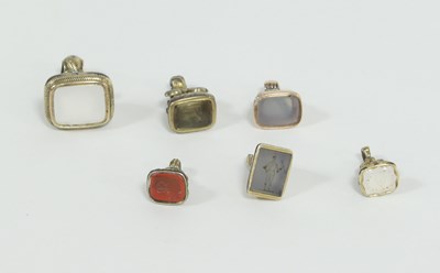 Lot 319 - Six seal fobs, various, one with crested matrix