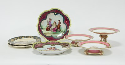 Lot 371 - A pair of Vienna porcelain plates, printed...