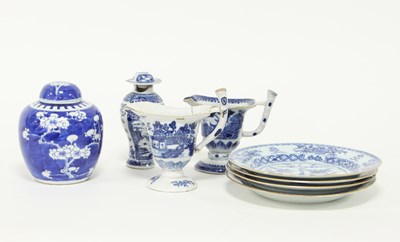 Lot 418 - Four 18th Century Chinese blue and white...